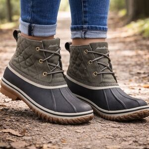 Eddie Bauer Womens Hunt Pack Mid Granola Girl Boots Olive Green